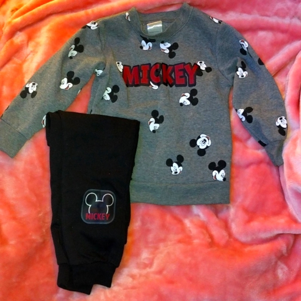 Mickey mouse sweatshirt and sweatpants